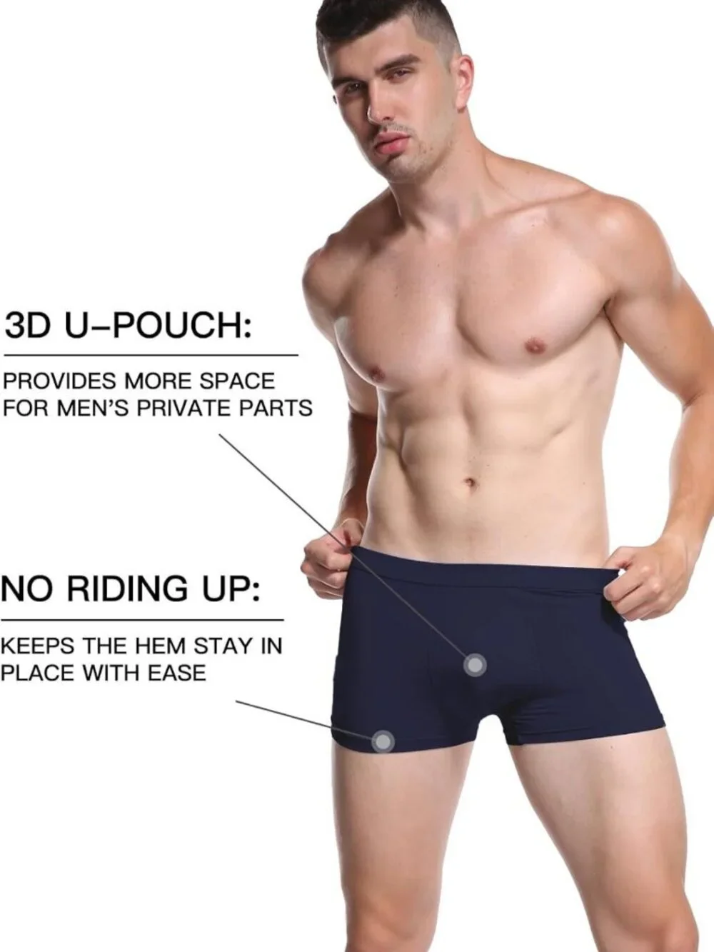 Soft Bamboo Viscose Men's Boxer Briefs - Stretch Trunks Pack for Comfort & Fit